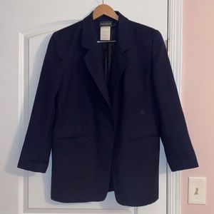 💙 Harve Bernard 100% Wool Navy Blazer Size 12